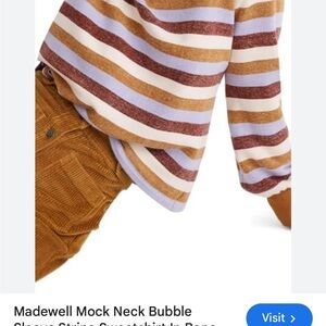 XS Madewell mockneck striped top